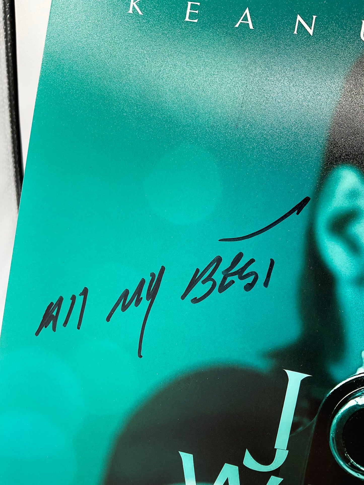 Keanu Reeves John Wick signed photo 11x14 Beckett Inscription