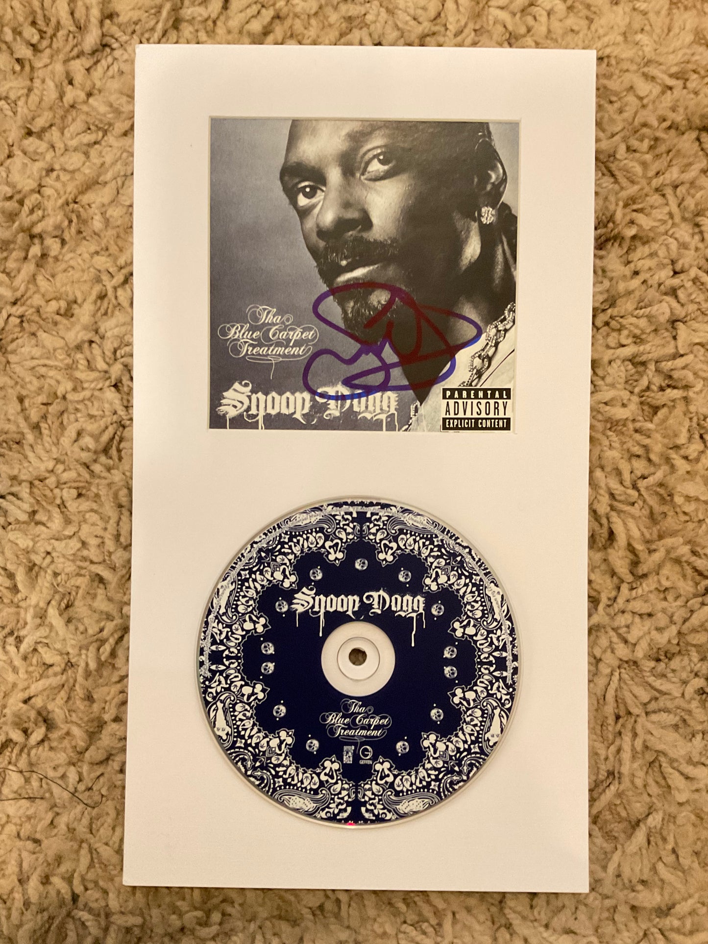 Snoop Dogg Tha Blue Carpet Treatment signed CD Beckett Rap