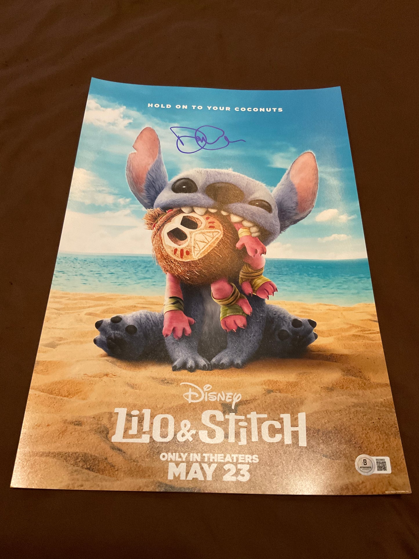 Dean Fleischer Camp Lilo and Stitch signed 12x18 Photo Beckett