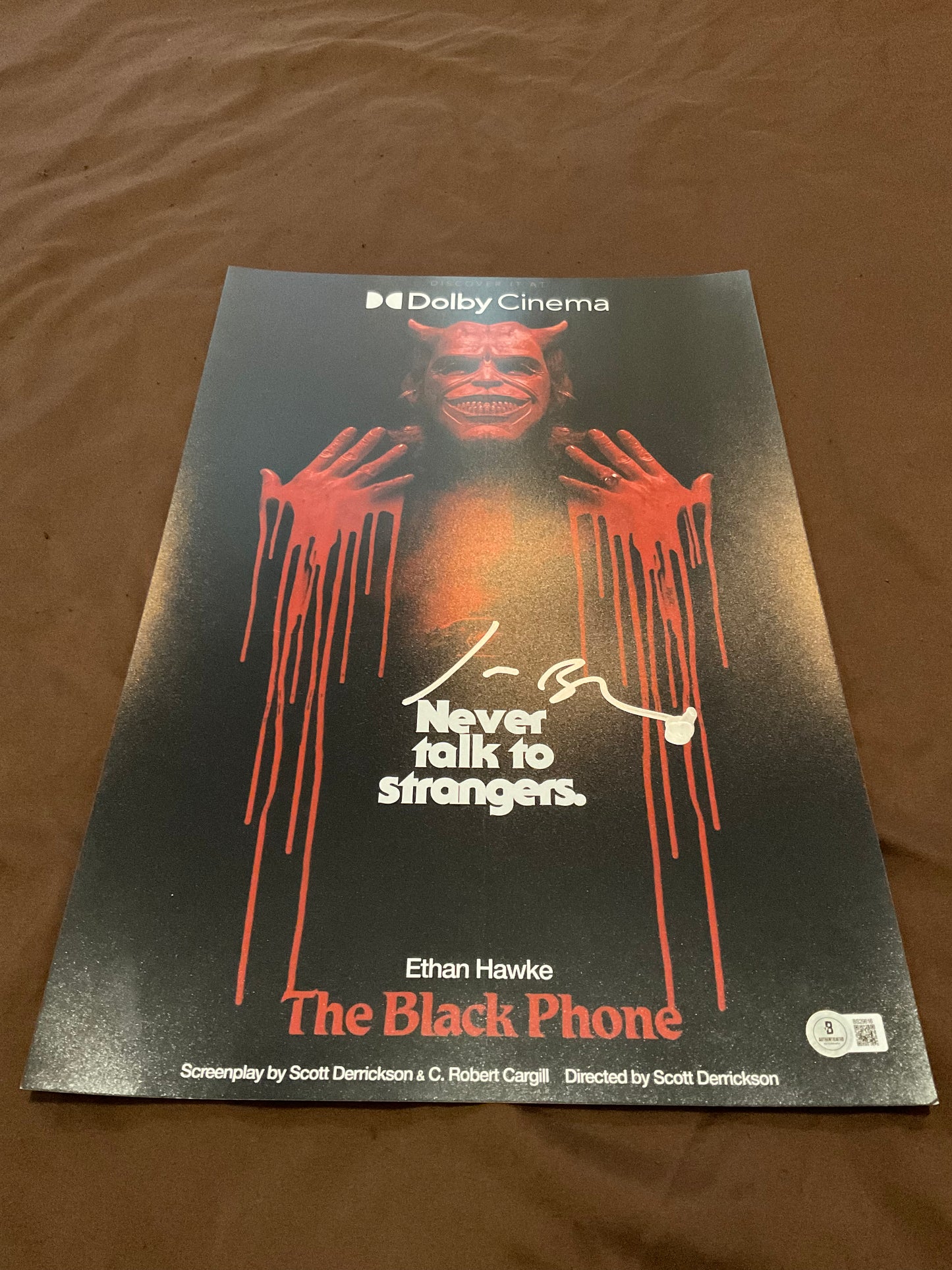 Jason Blum The Black Phone signed 12x18 Photo Beckett