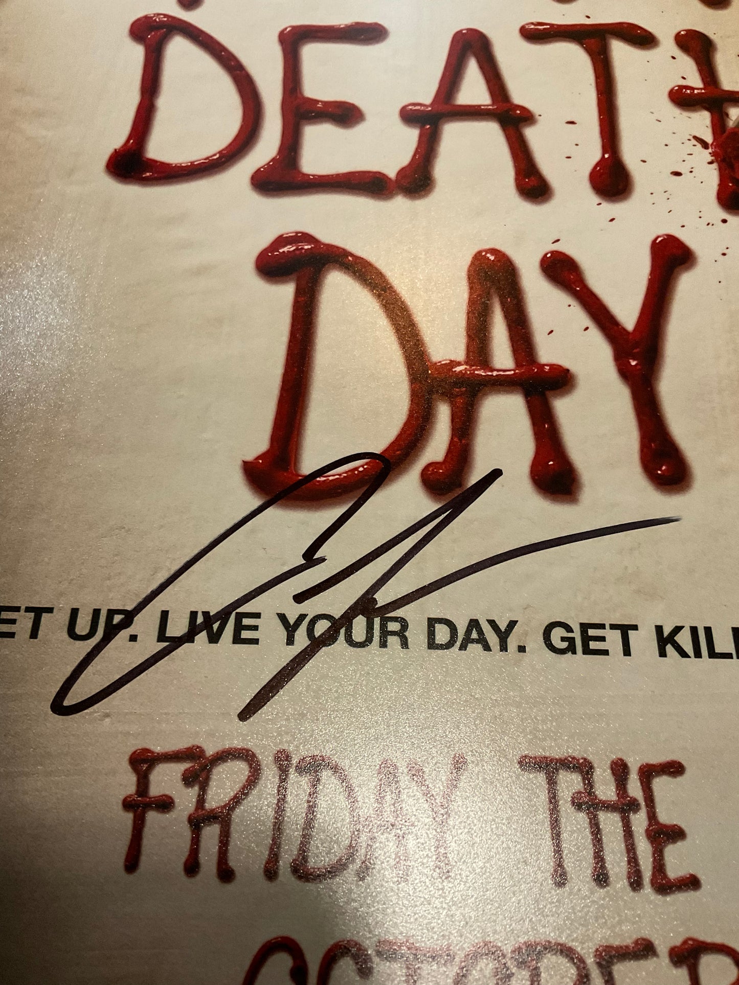 Christopher Landon Happy Death Day signed 12x18 Photo Beckett