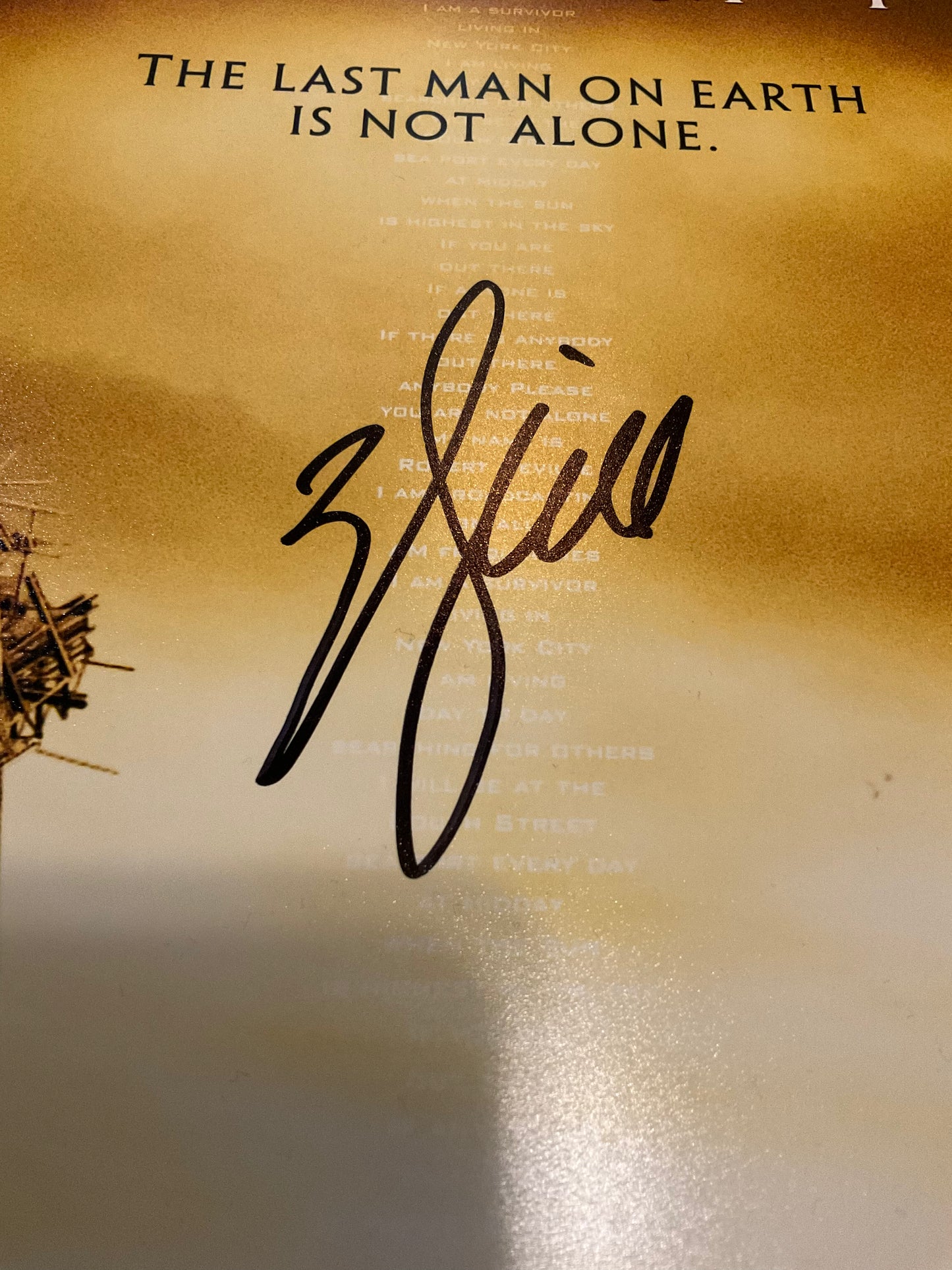 Will Smith I am Legend signed 12x18 photo Beckett