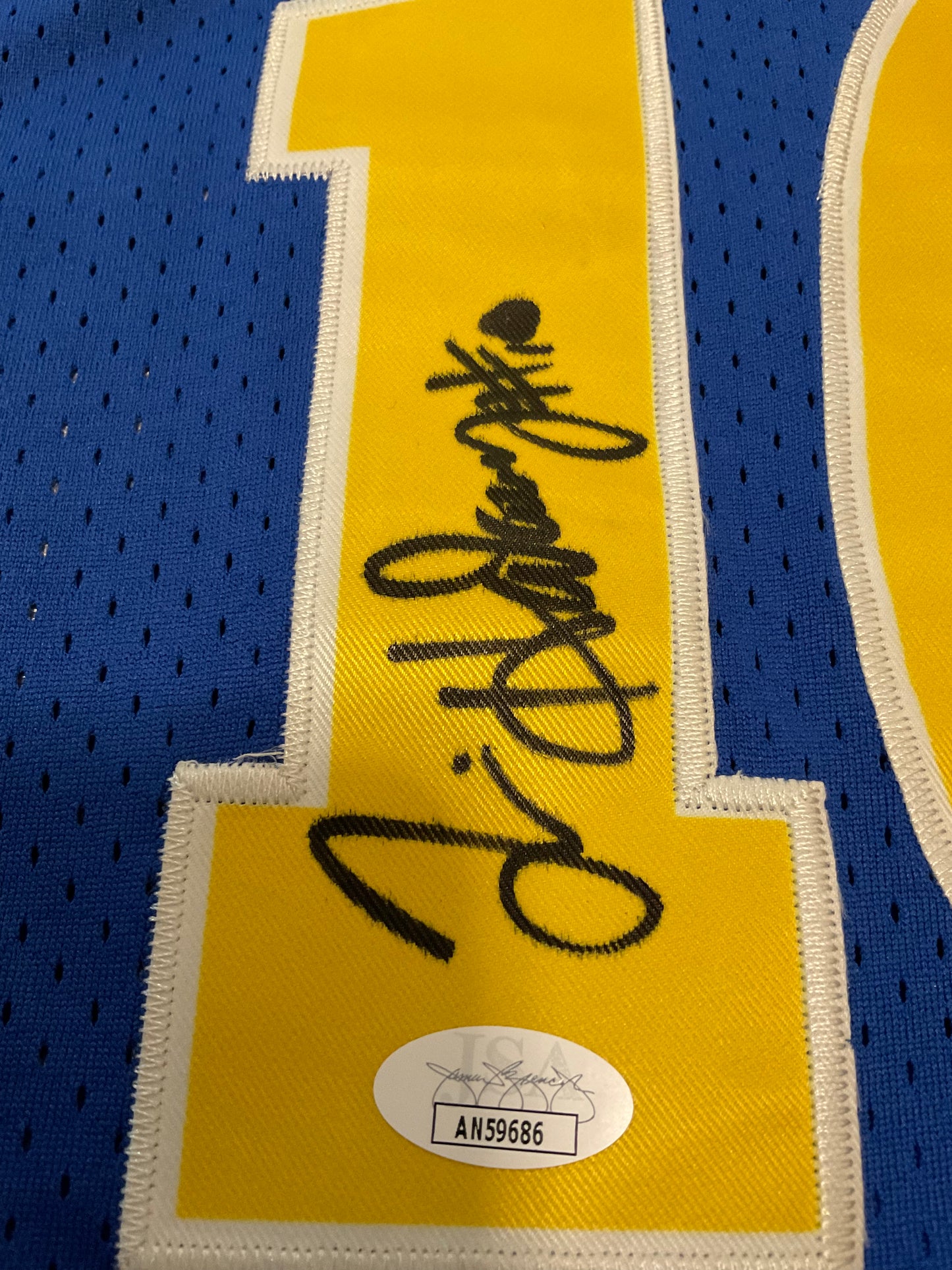 Tim Hardaway Golden State Warriors signed Jersey JSA