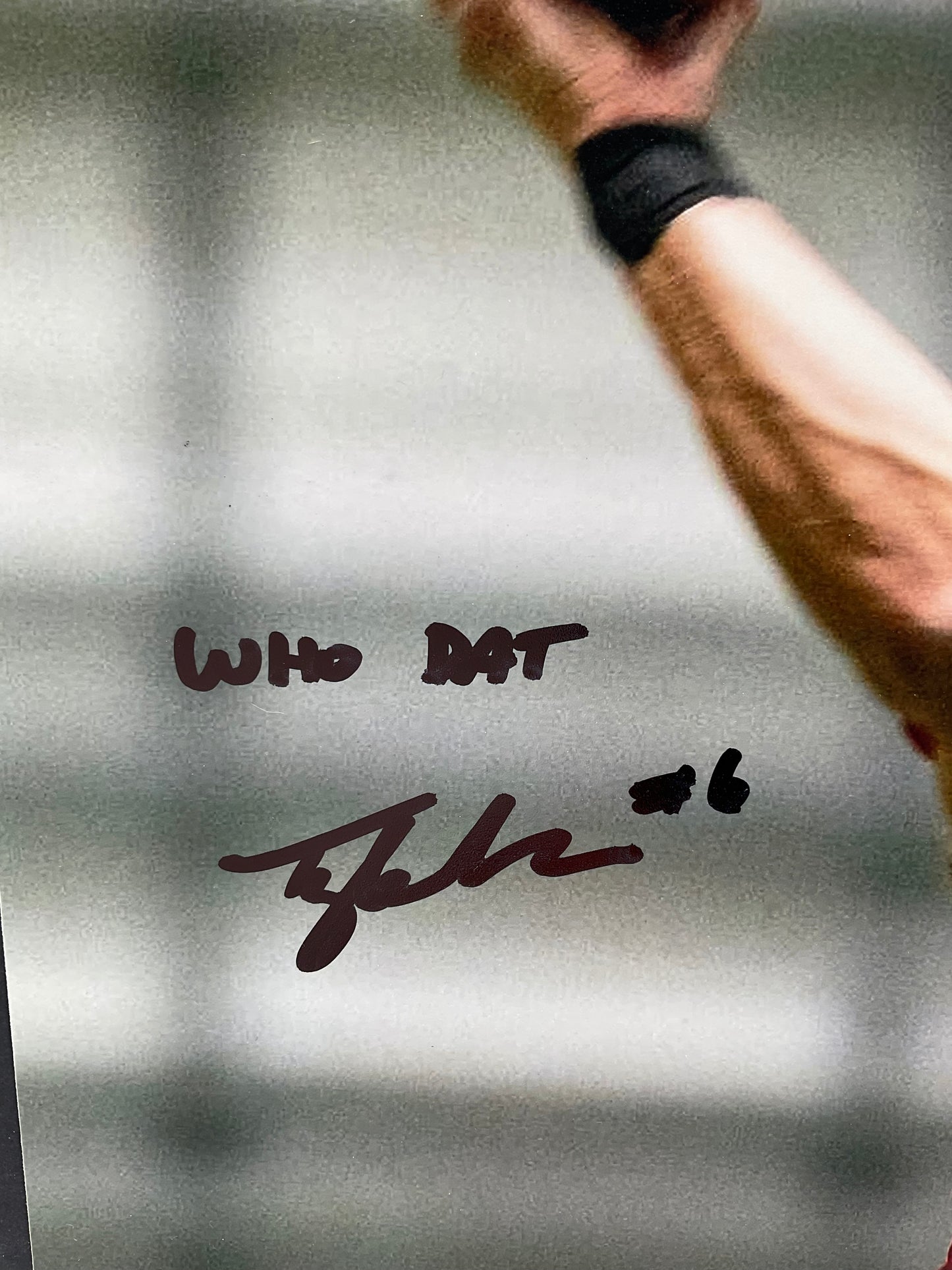 Tyler Shough New Orlean Saints signed photo 8x10 Beckett NFL Inscription