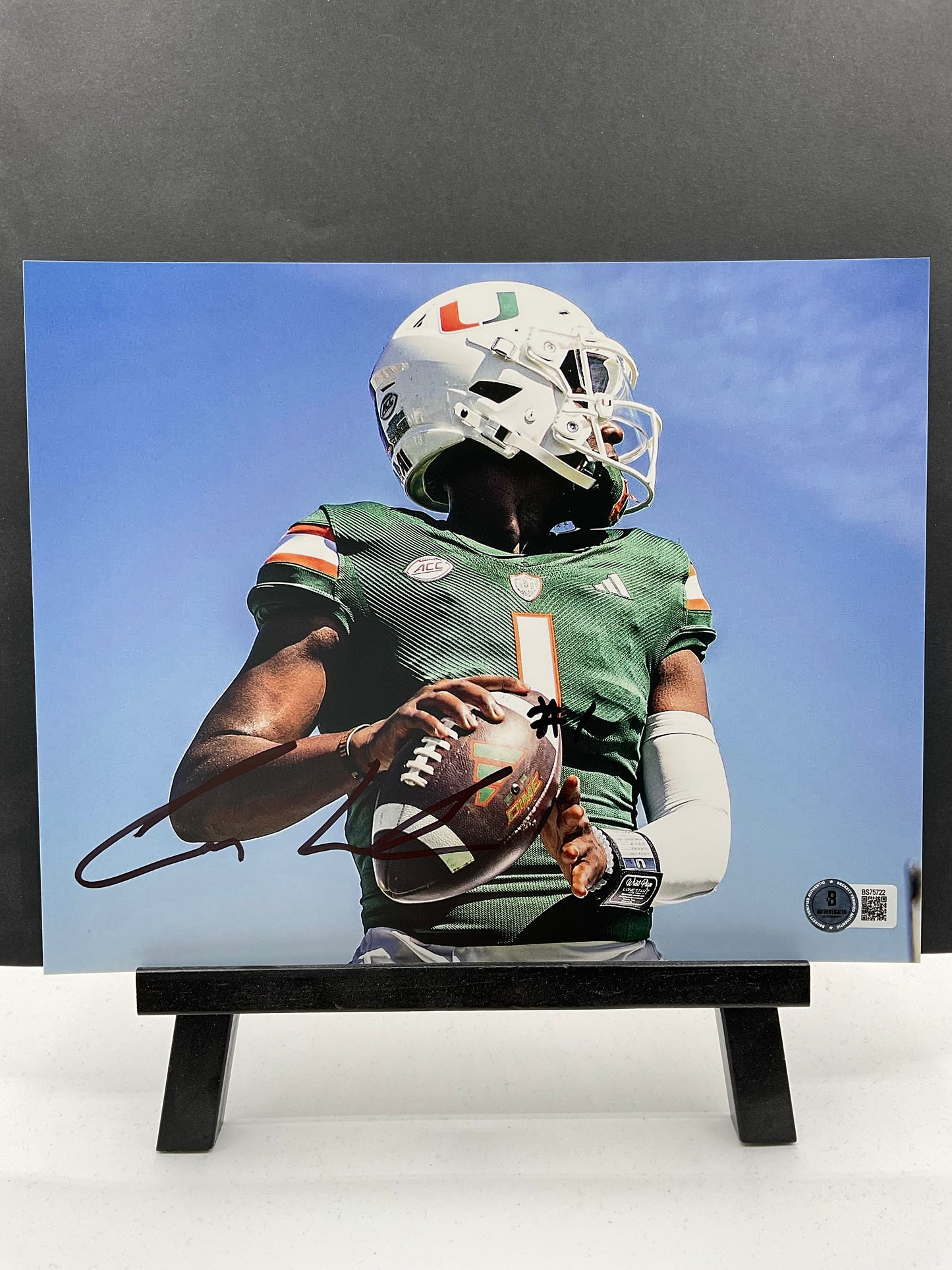 Cam Ward Miami Hurricanes signed photo 8x10 Beckett Tennessee Titans