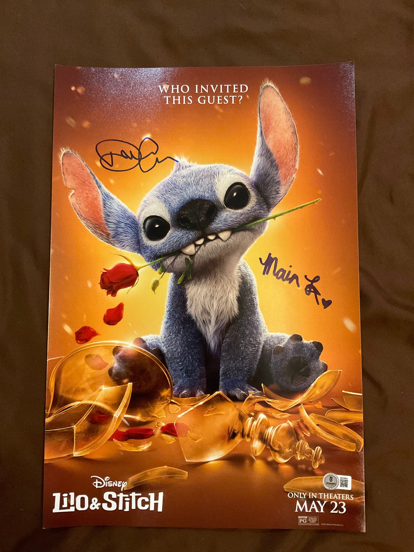 Lilo and Stitch signed 12x18 Photo Maia Kealoha and Dean Fleischer Camp auto Beckett