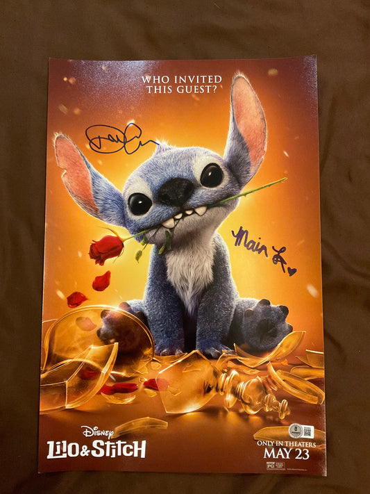 Lilo and Stitch signed 12x18 Photo Maia Kealoha and Dean Fleischer Camp auto Beckett