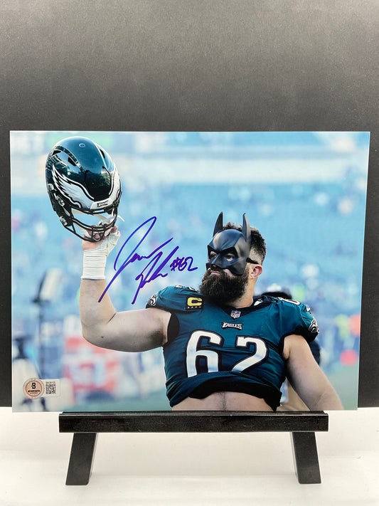 Jason Kelce Philadelphia Eagles signed photo 8x10 Beckett Batman