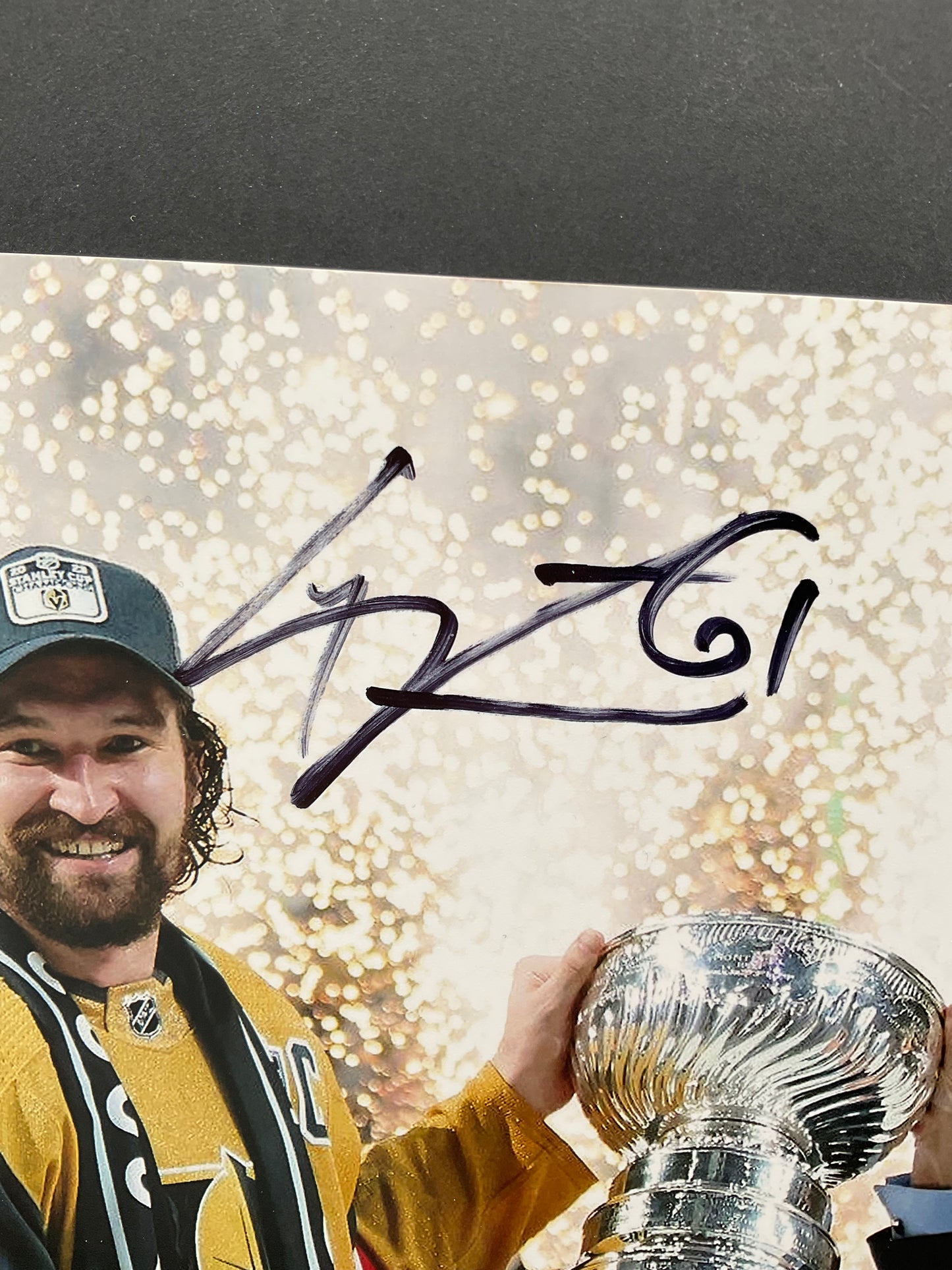 Mark Stone VGK signed photo Stanley Cup 8x10 Beckett