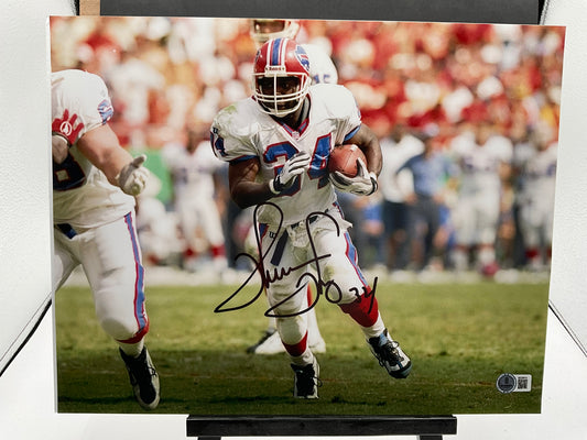 Thurman Thomas Bills signed photo 11x14 Beckett NFL