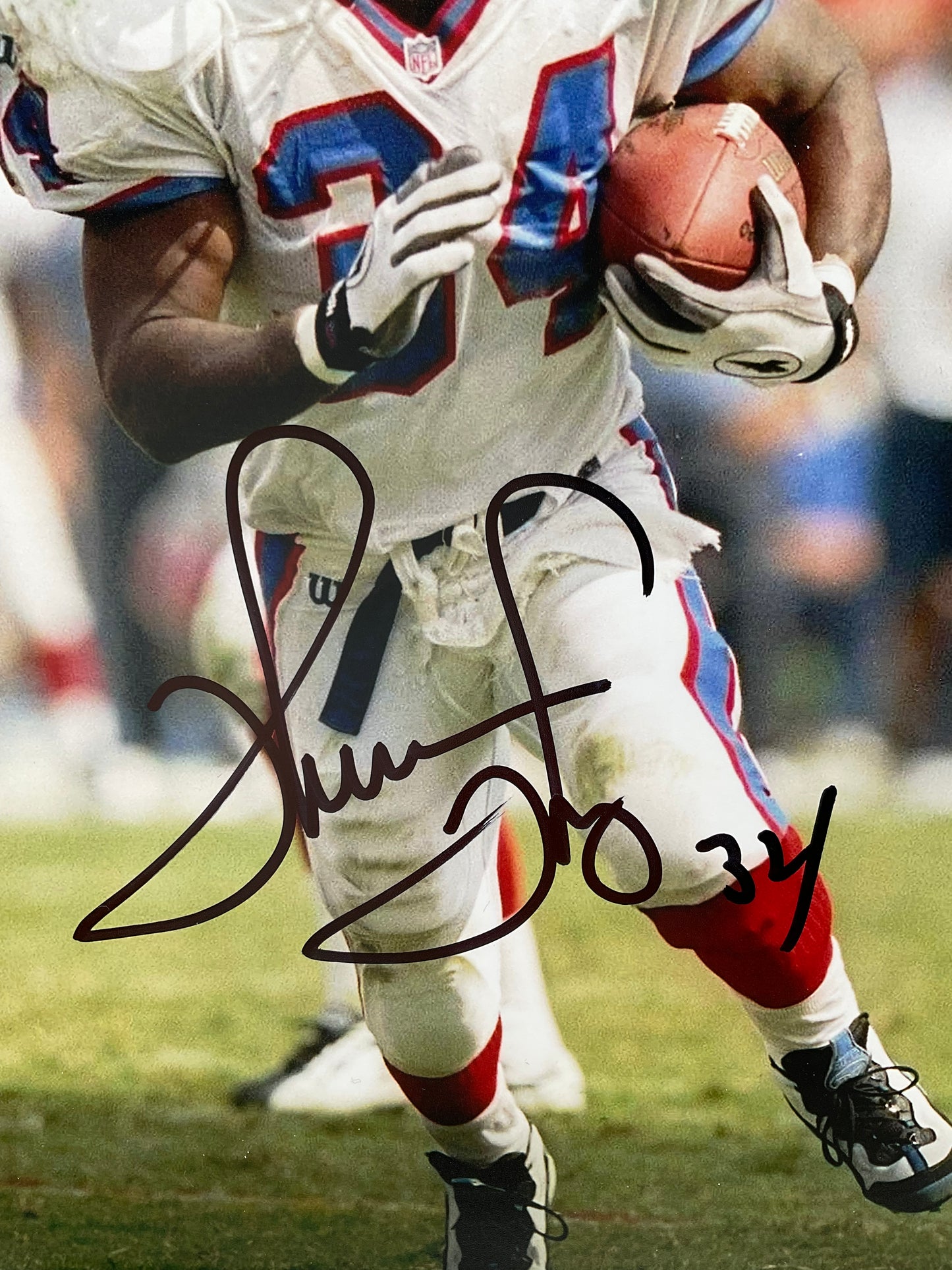 Thurman Thomas Bills signed photo 11x14 Beckett NFL