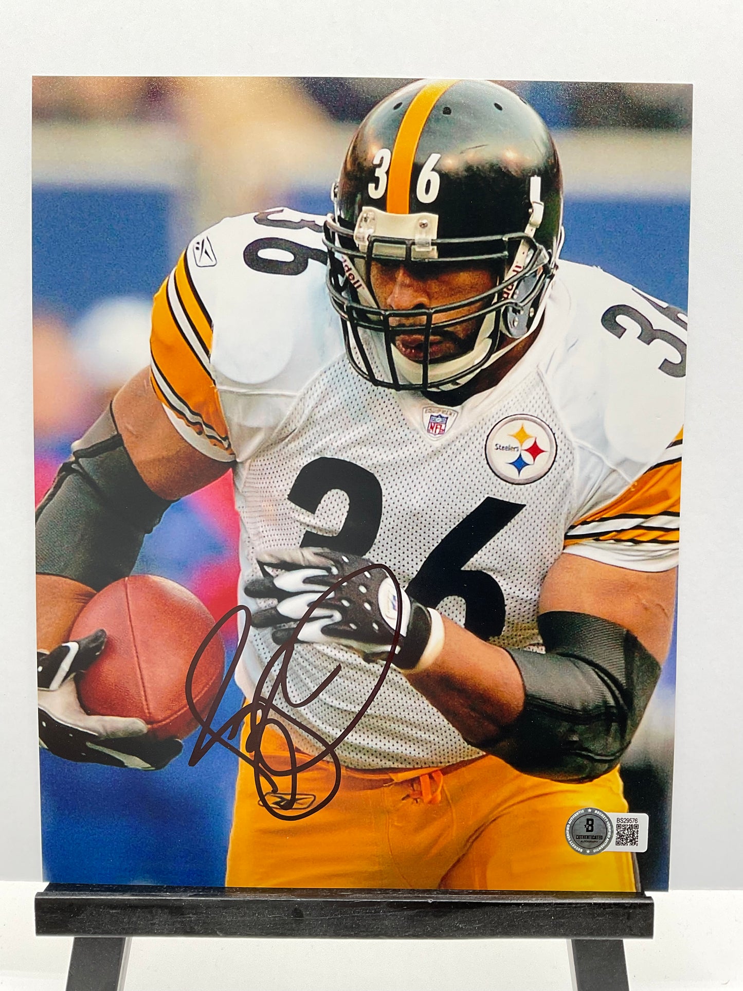 Jerome Bettis Steelers signed photo 8x10 Beckett NFL