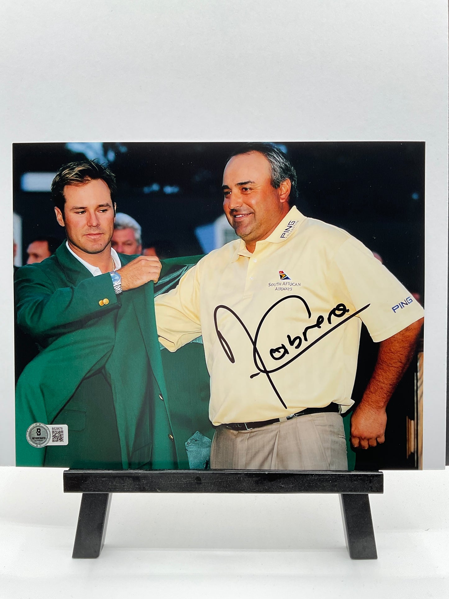 Angel Cabrera Masters signed photo 8x10 Beckett PGA