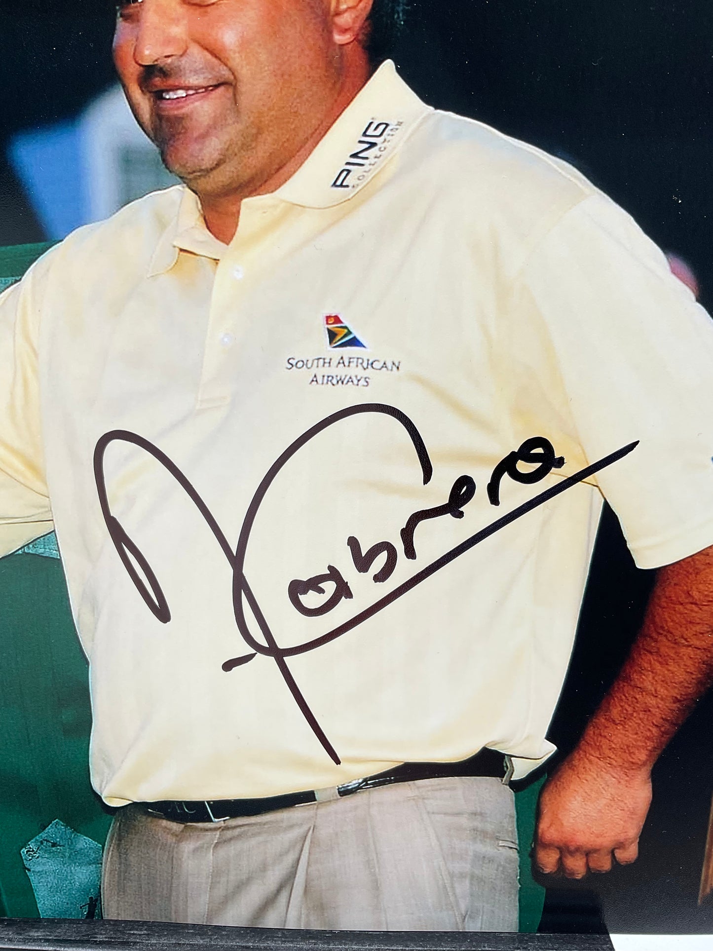 Angel Cabrera Masters signed photo 8x10 Beckett PGA