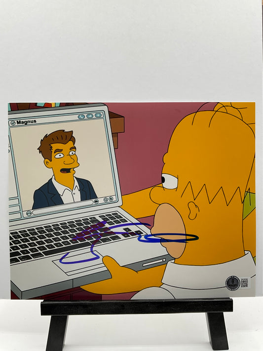 Magnus Carlsen Chess signed Photo 8x10 Beckett Simpsons