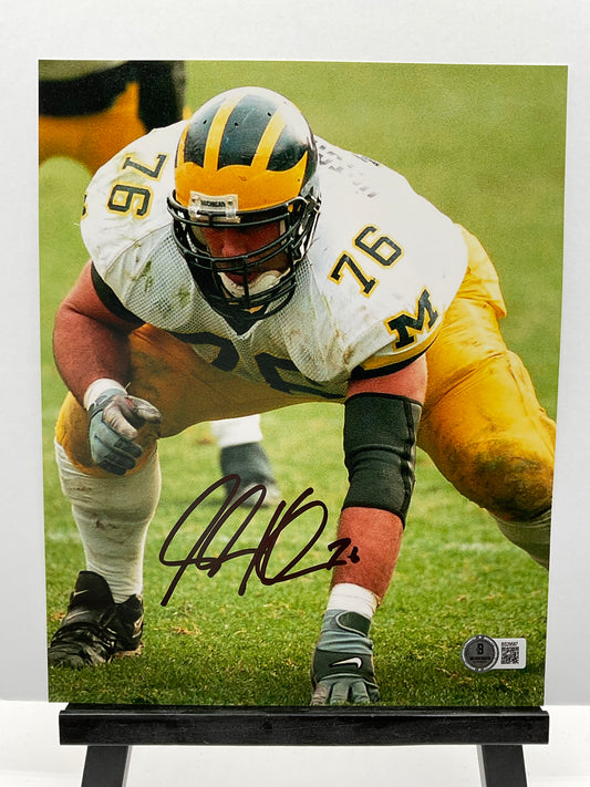 Steve Hutchinson Michigan Wolverines signed photo 8x10 Beckett