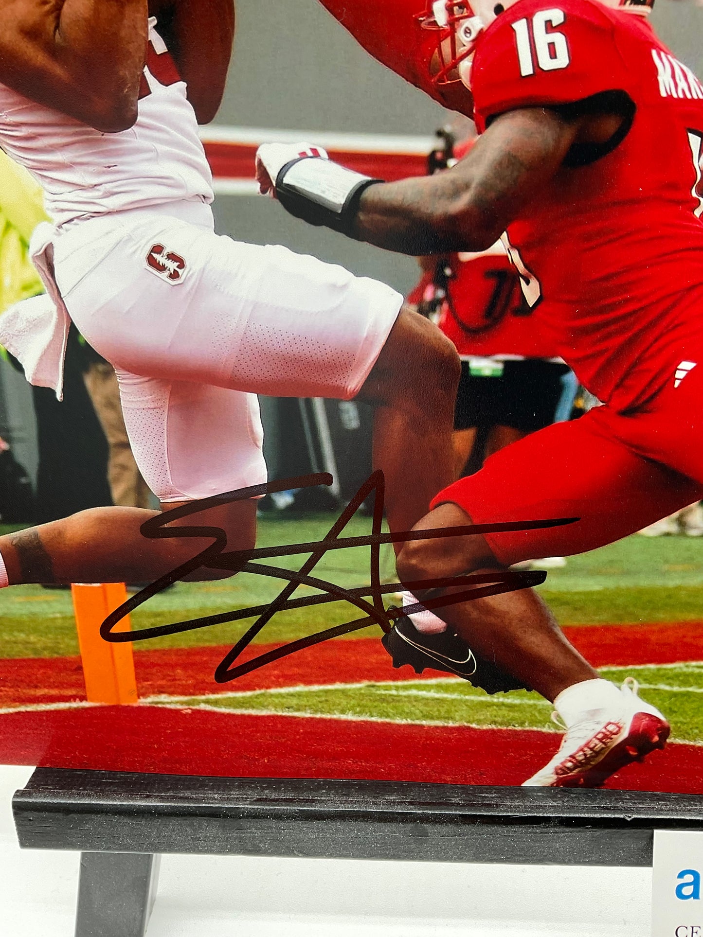 Elic Ayomanor Stanford signed photo 8x10 ACOA Tennessee Titans