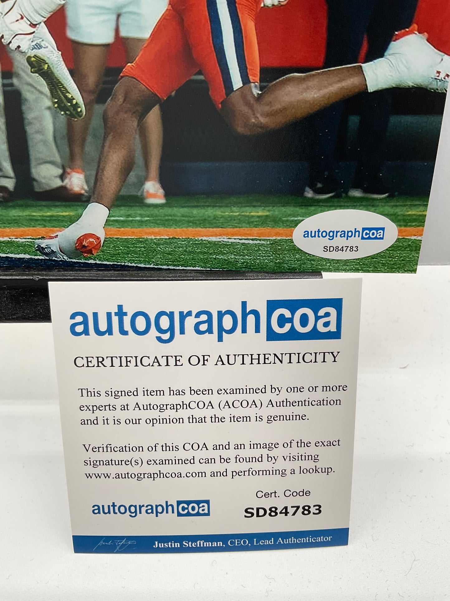 Elic Ayomanor Stanford signed photo 8x10 ACOA Tennessee Titans