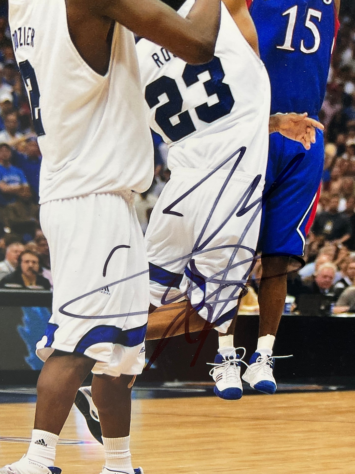 Mario Chalmers Kansas signed photo 8x10 ACOA