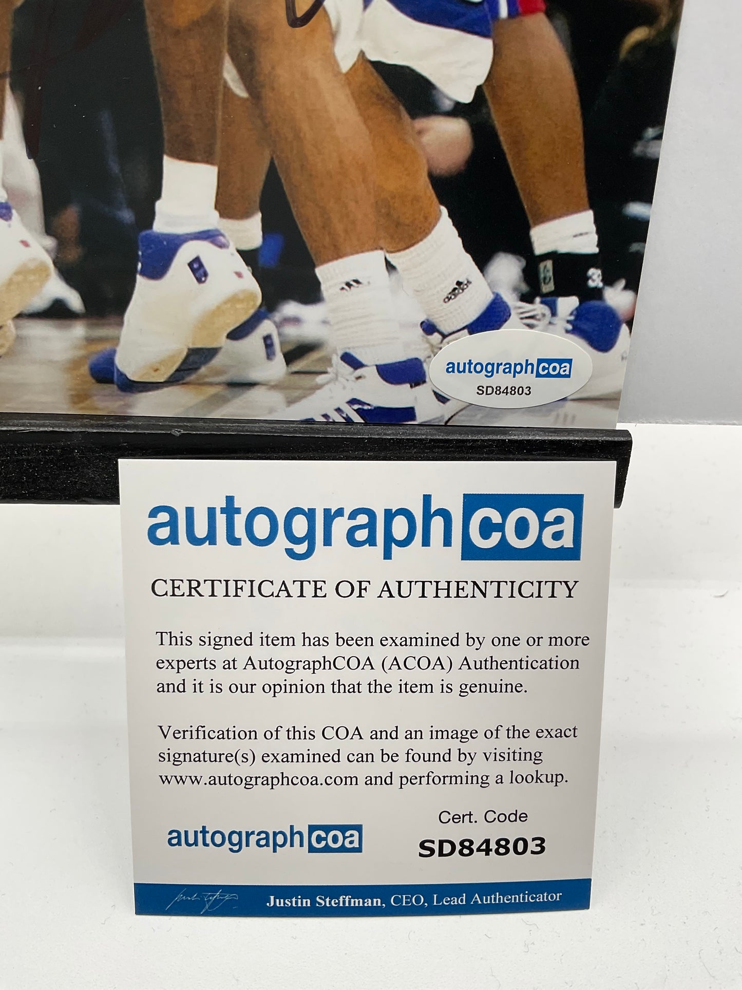 Mario Chalmers Kansas signed photo 8x10 ACOA