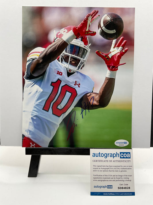 Tai Felton Maryland signed photo 8x10 ACOA NFL MN Vikings