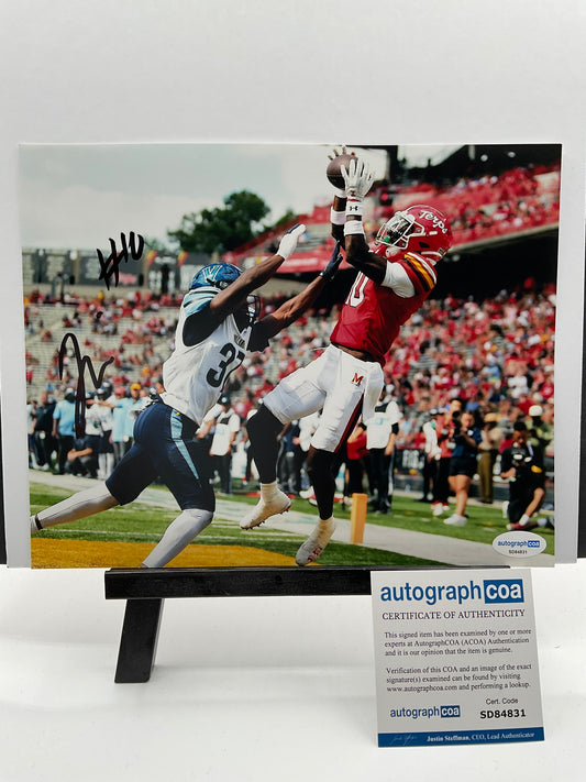 Tai Felton Maryland signed photo 8x10 ACOA NFL MN Vikings