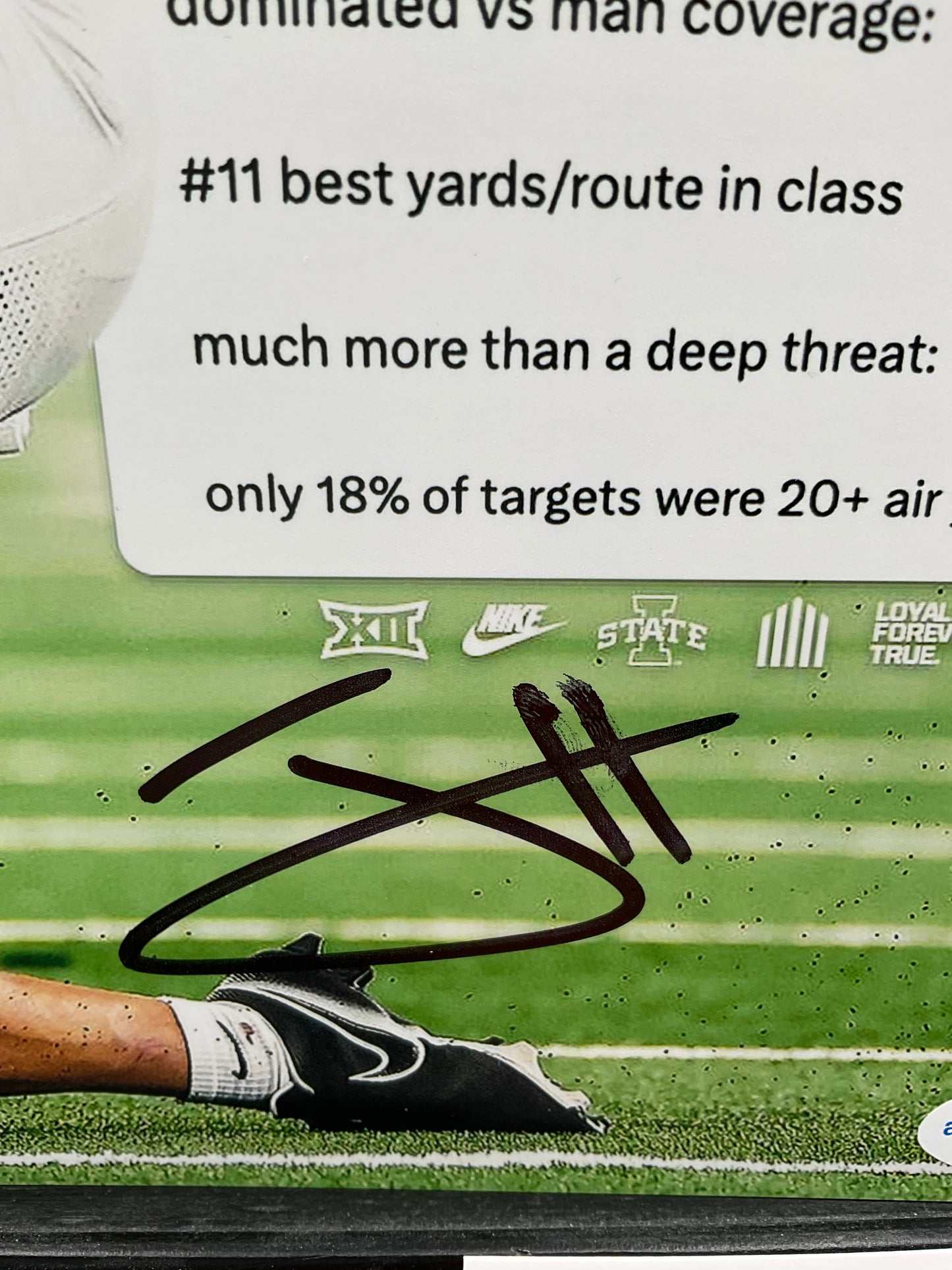 Jayden Higgins Cyclones signed photo 8x10 ACOA NFL Houston Texans