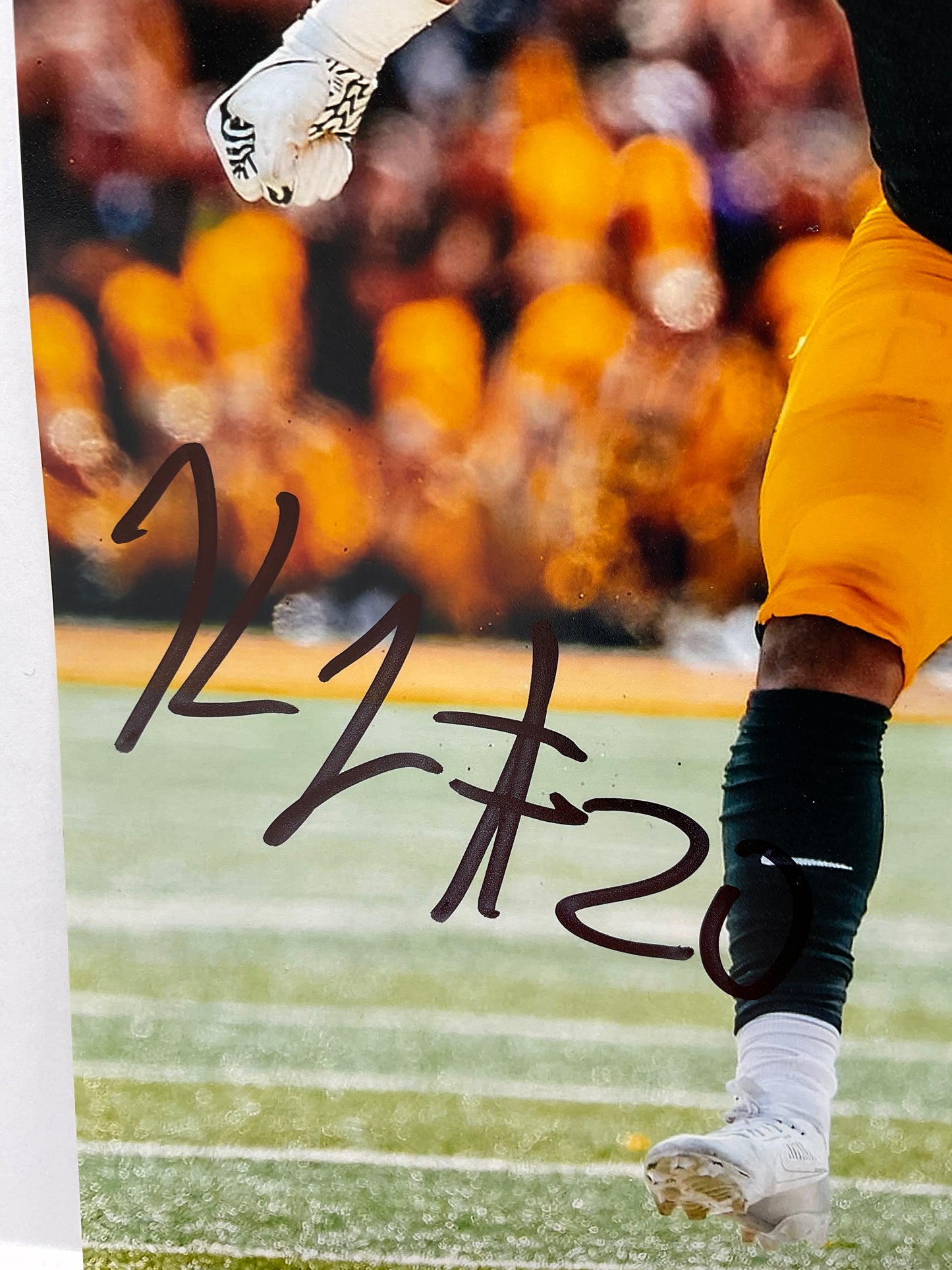 Kaleb Johnson Iowa Hawkeyes signed photo 8x10 ACOA NFL Pittsburgh Steelers