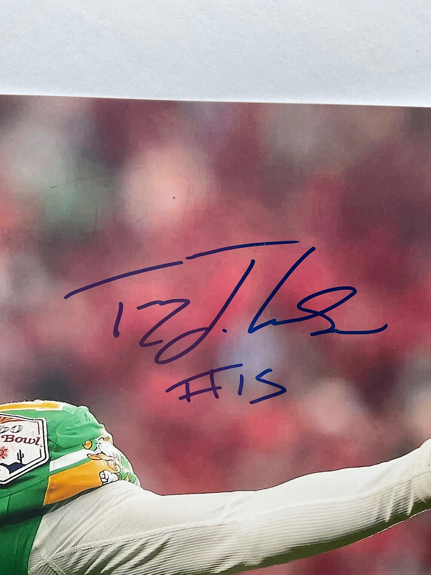 Tez Johnson Oregon signed photo 8x10 ACOA NFL Tampa Bay