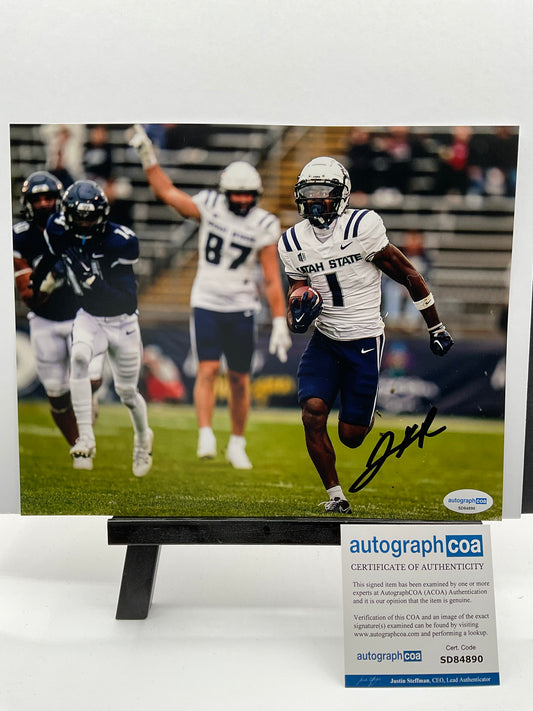 Jalen Royals Utah State signed photo 8x10 ACOA NFL Kansas City Chiefs