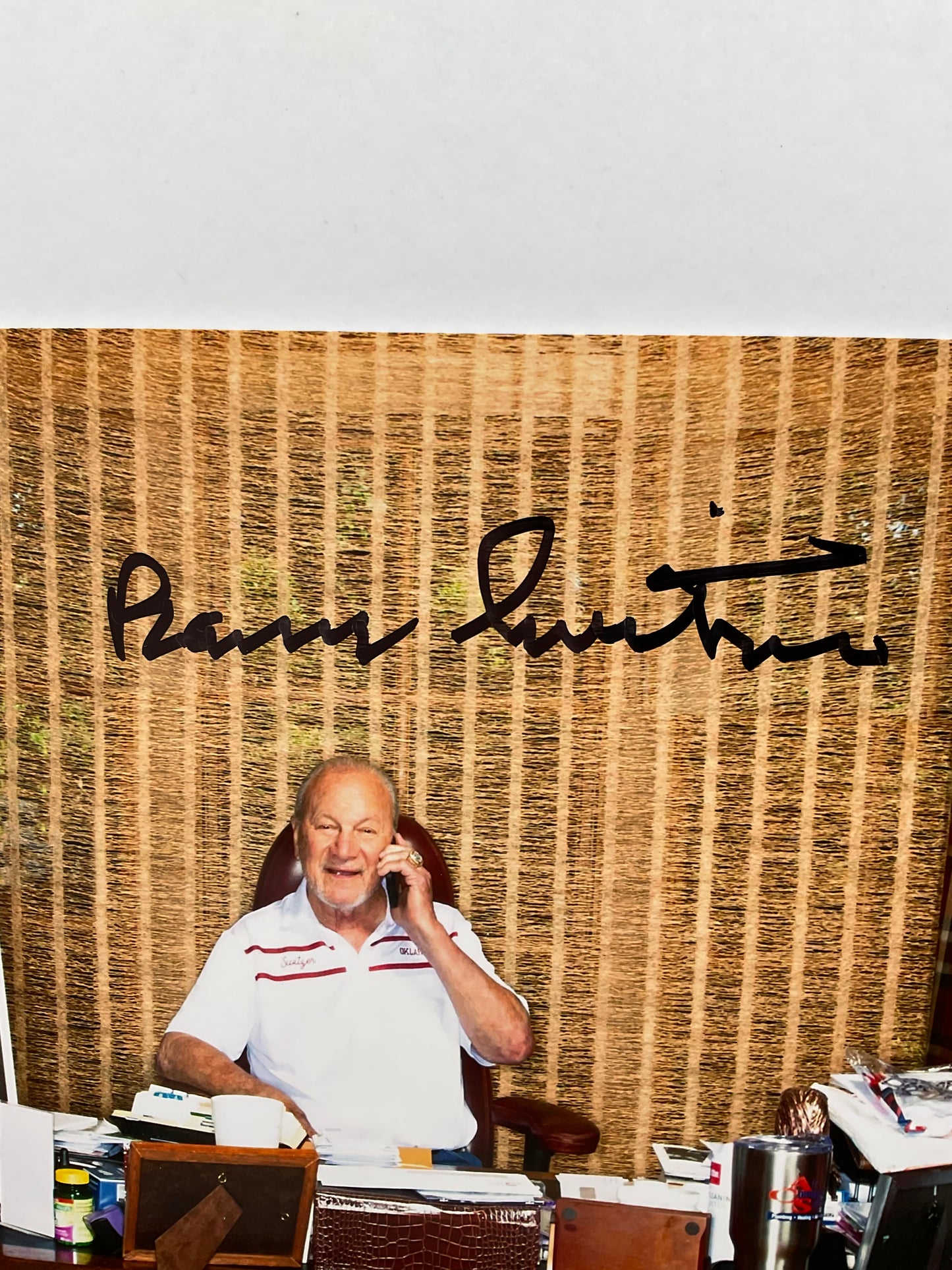 Barry Switzer Oklahoma Sooners signed photo 8x10 ACOA Dallas Cowboys