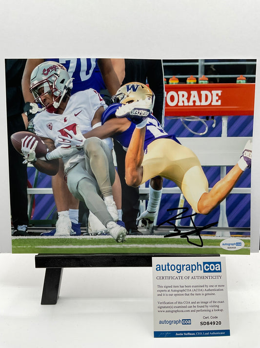 Kyle Williams Washington State signed photo 8x10 ACOA NFL New England Patriots