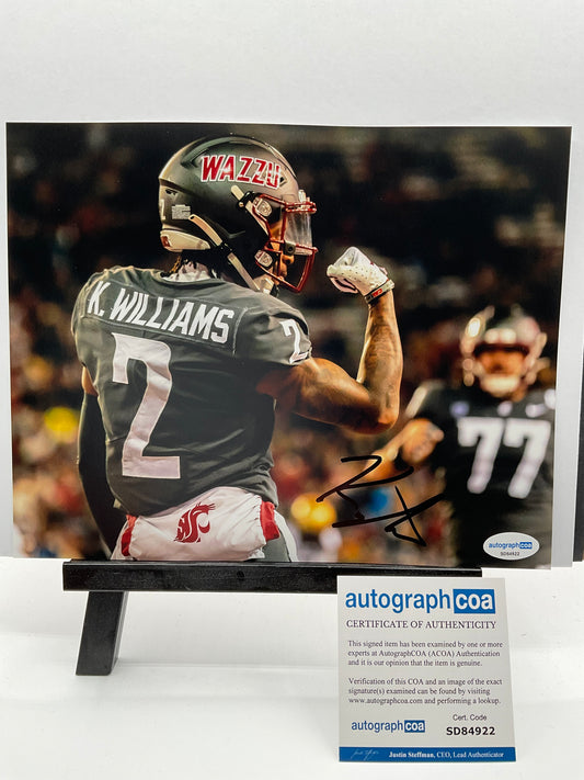 Kyle Williams Washington St Cougars signed photo 8x10 ACOA New England Patriots