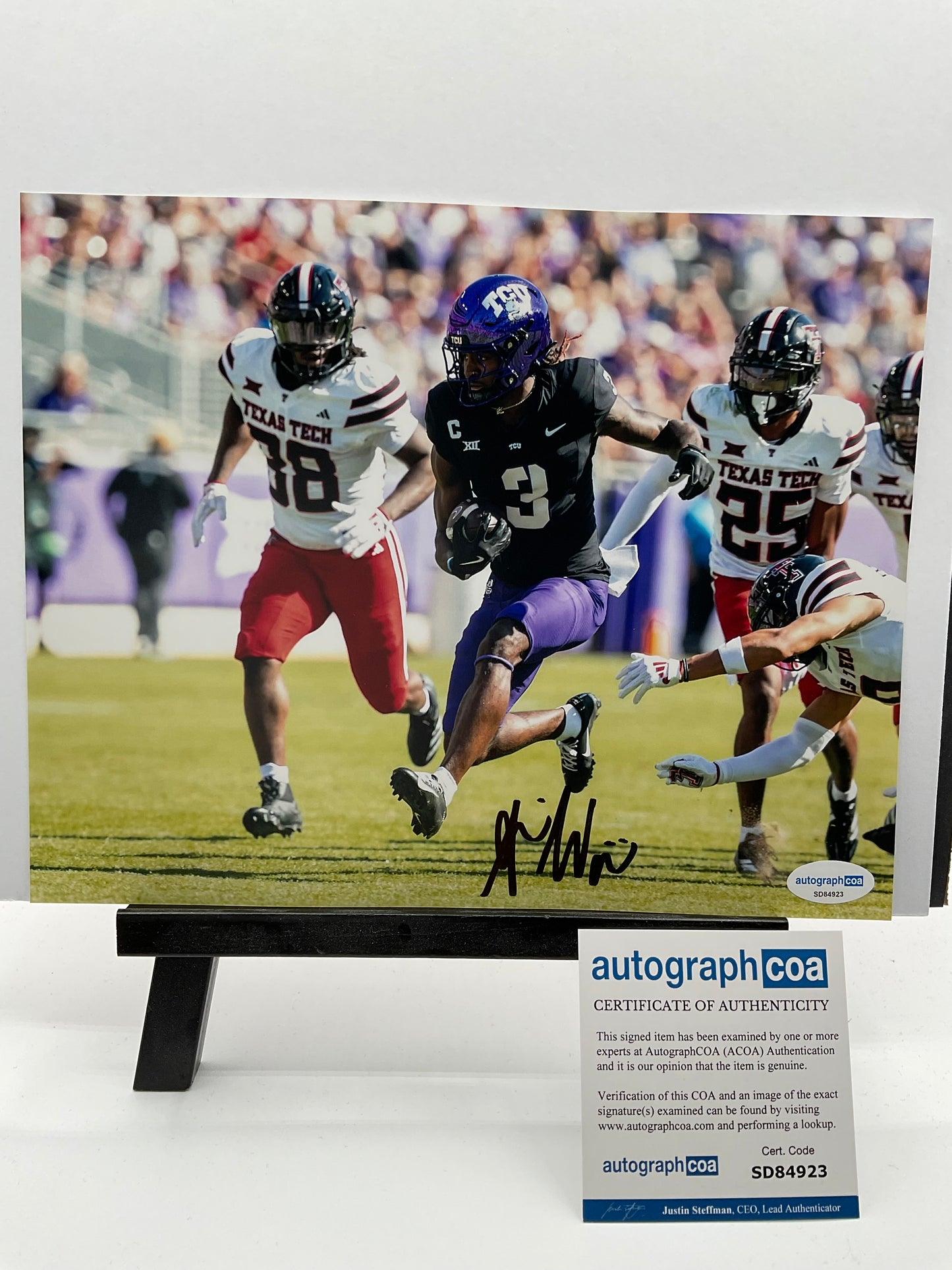 Savion Williams TCU signed photo 8x10 ACOA Green Bay Packers