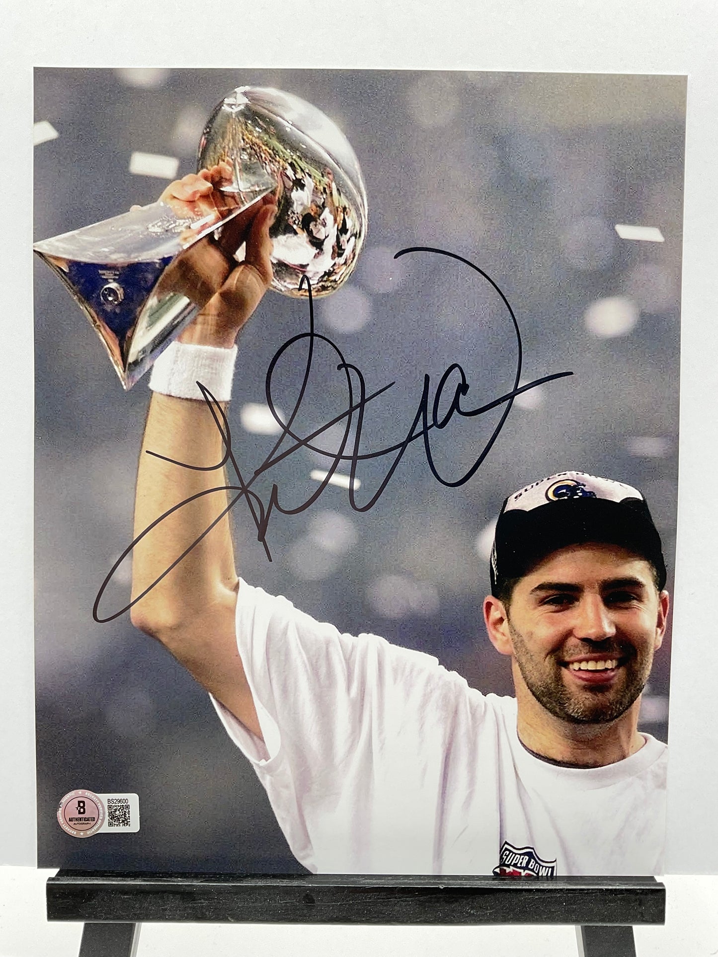 Kurt Warner Rams signed photo 8x10 Beckett Super Bowl