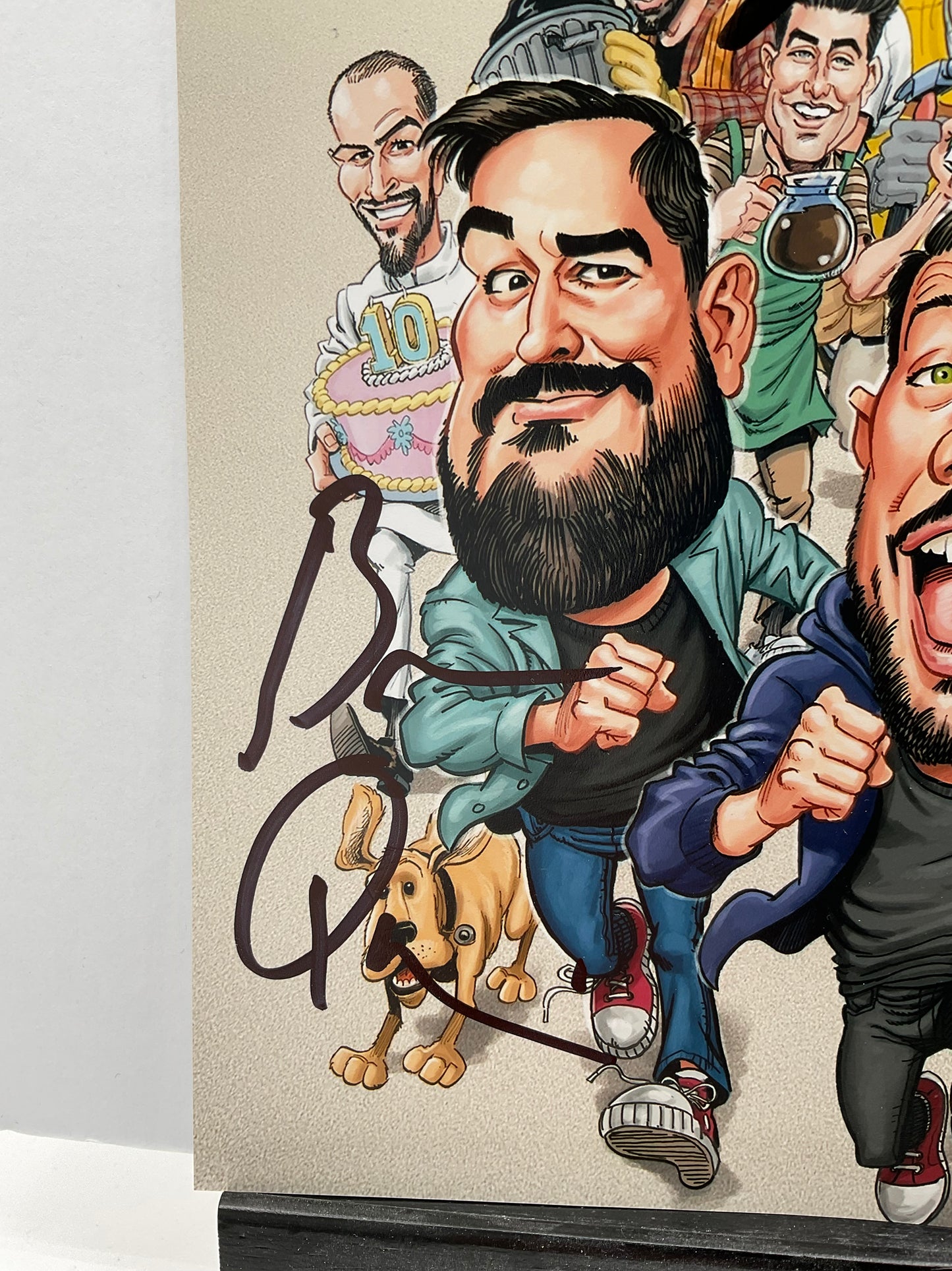 Impractical Jokers signed photo 8x10 ACOA Sal, Q, and Mur