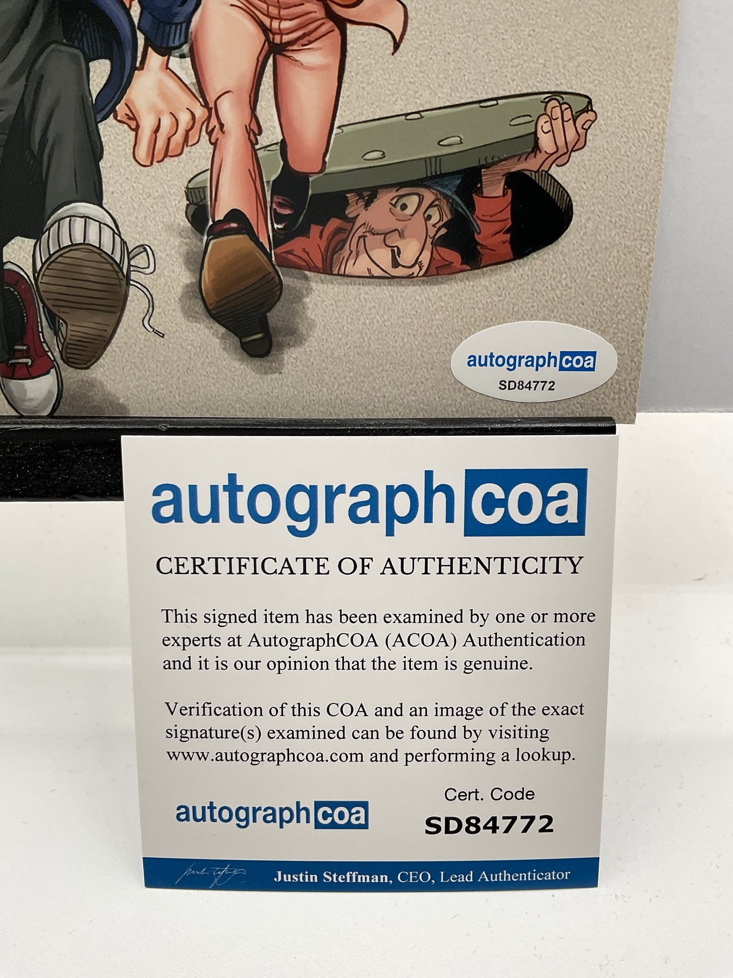 Impractical Jokers signed photo 8x10 ACOA Sal, Q, and Mur