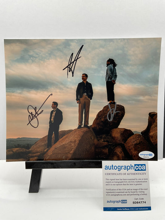 Thee Sacred Souls signed photo 8x10 ACOA Band Signed