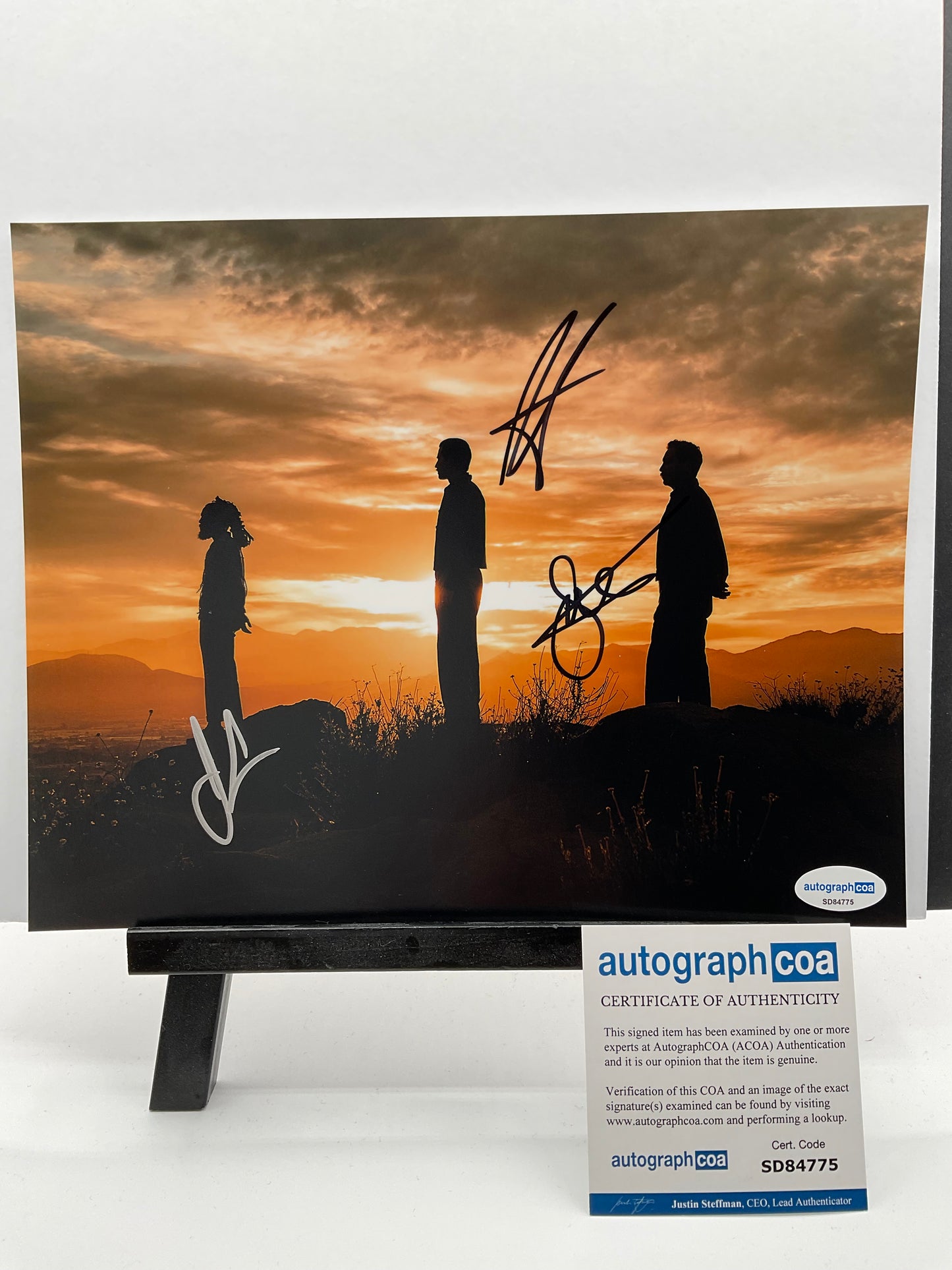 Thee Sacred Souls signed photo 8x10 ACOA Band Signed