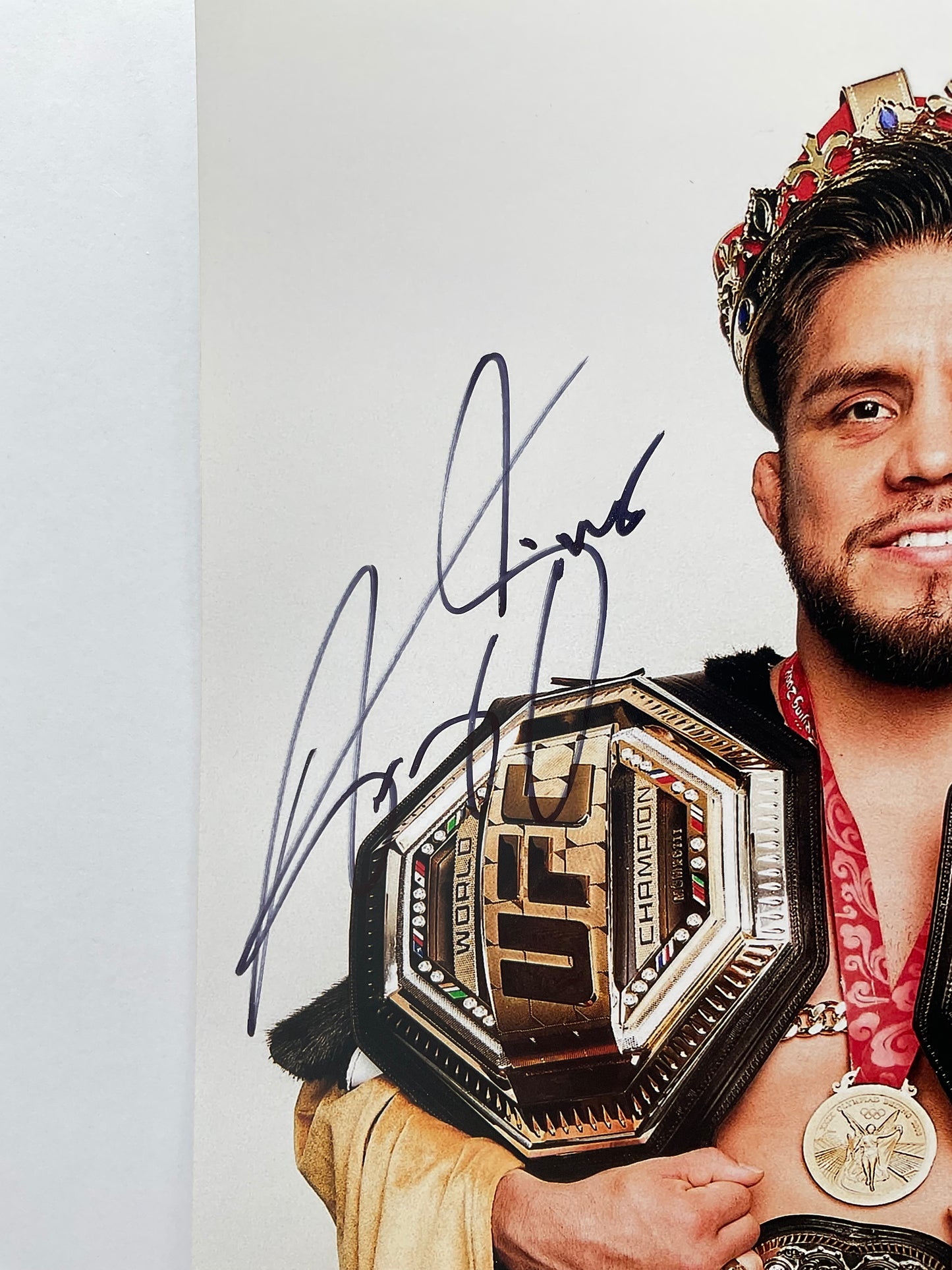 Henry Cejudo UFC signed photo 8x10 ACOA MMA Triple C