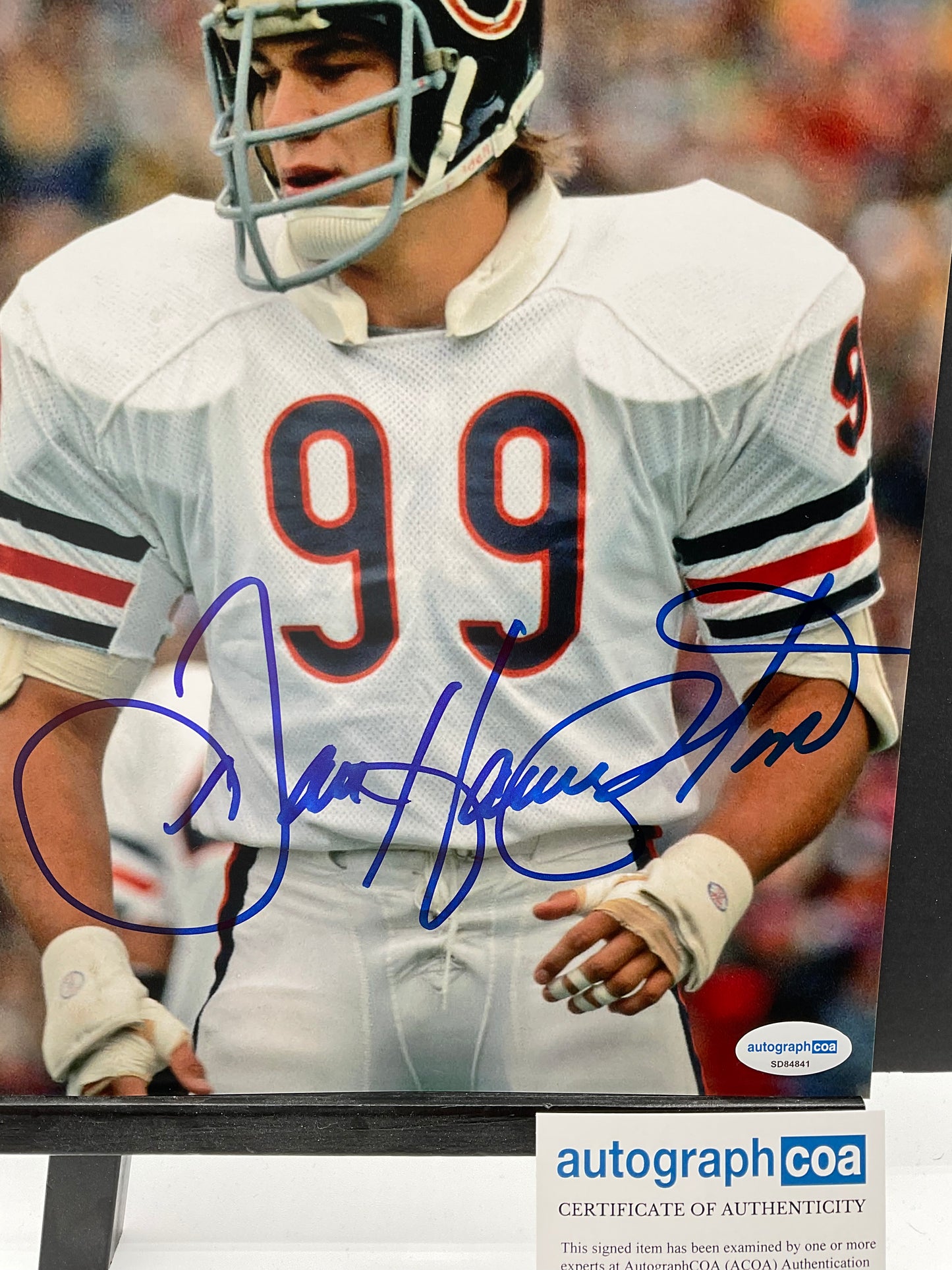 Dan Hampton Chicago Bears signed photo 8x10 ACOA