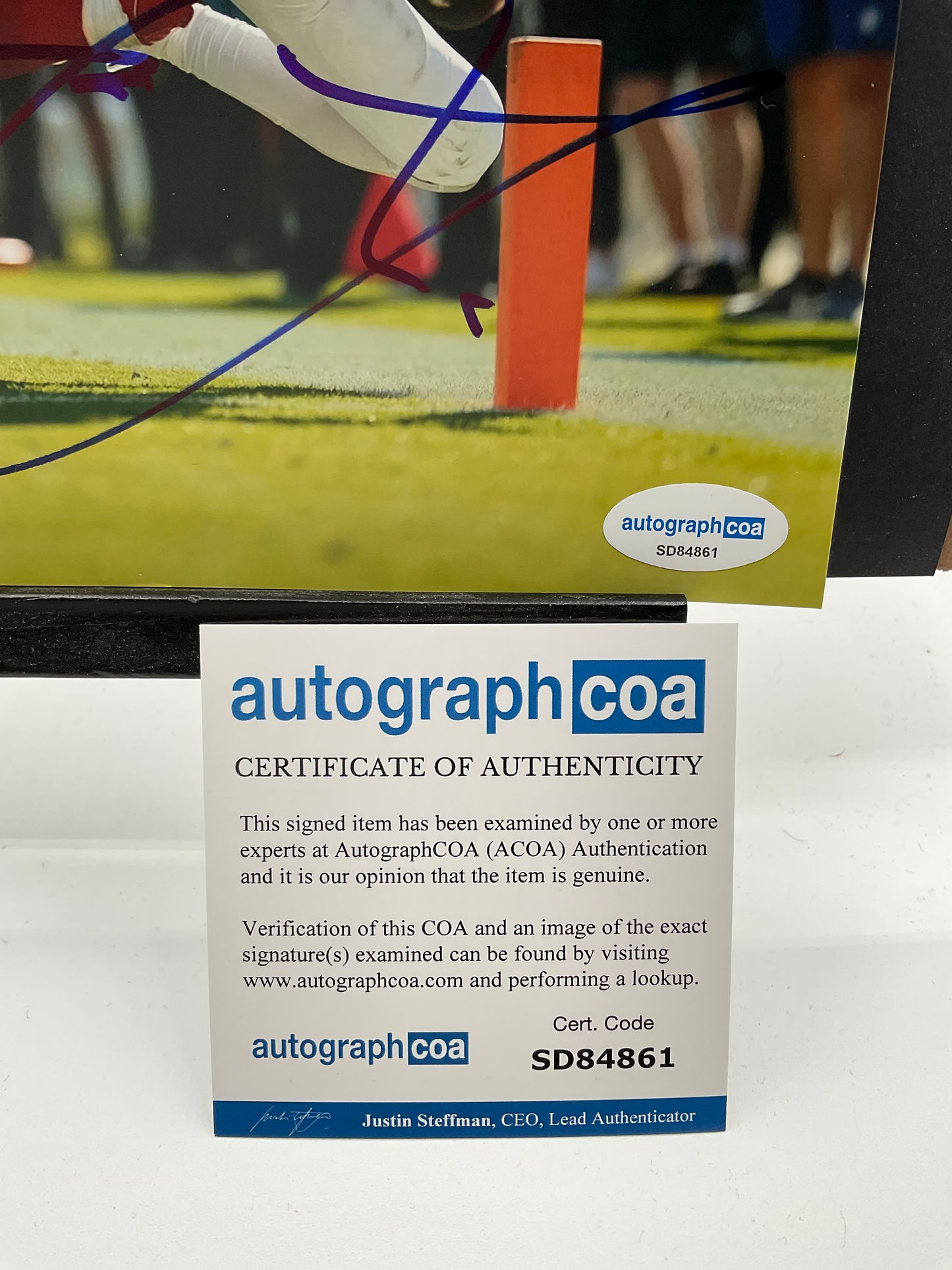 Trevor Lawrence Jaguars signed photo 8x10 ACOA Jacksonville NFL