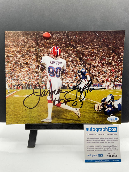 James Lofton Buffalo Bills signed photo 8x10 ACOA NFL