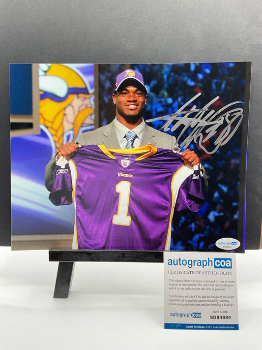 Adrian Peterson Vikings signed photo 8x10 ACOA Minnesota