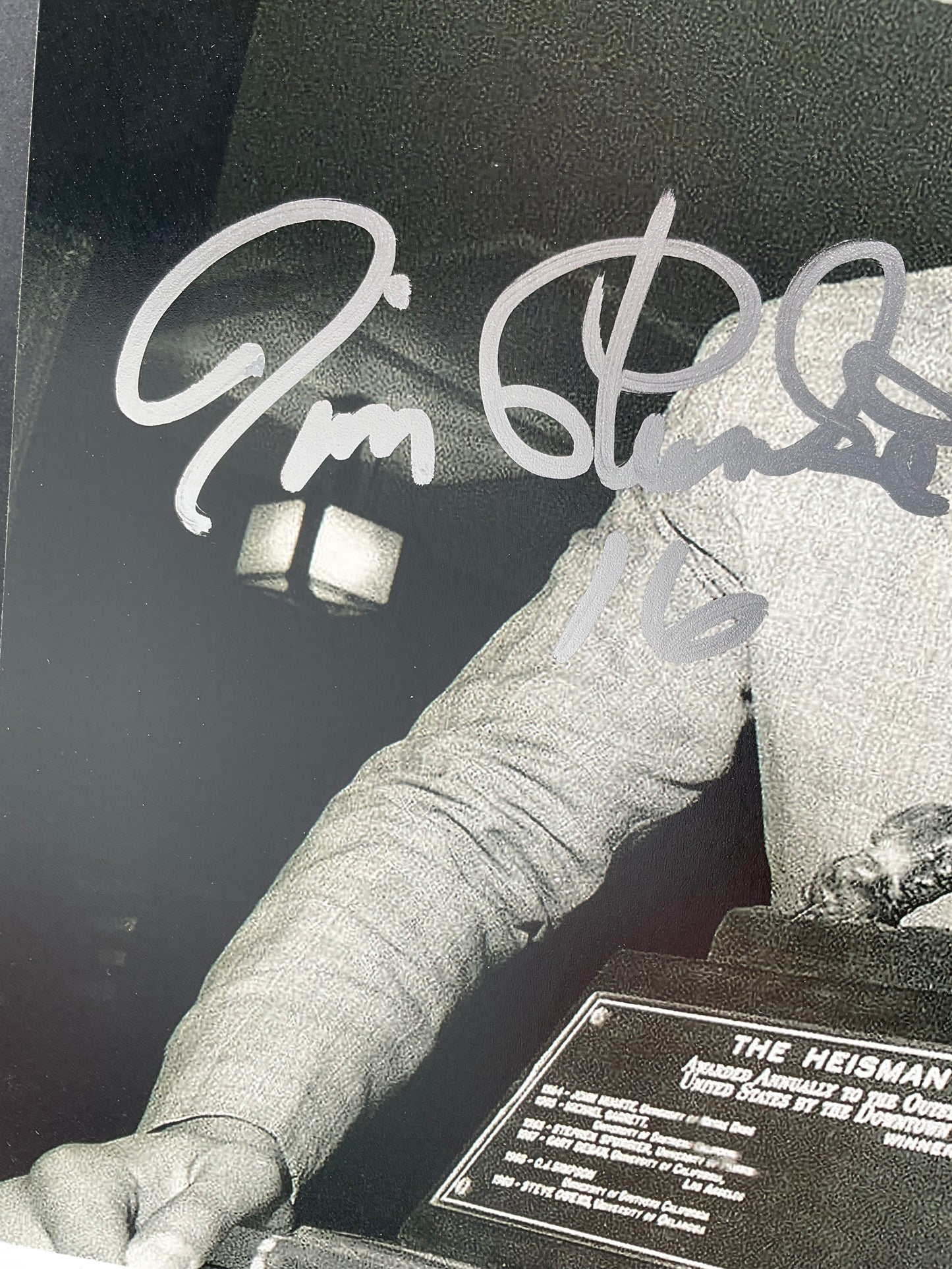 Jim Plunkett Stanford signed photo 8x10 ACOA Heisman