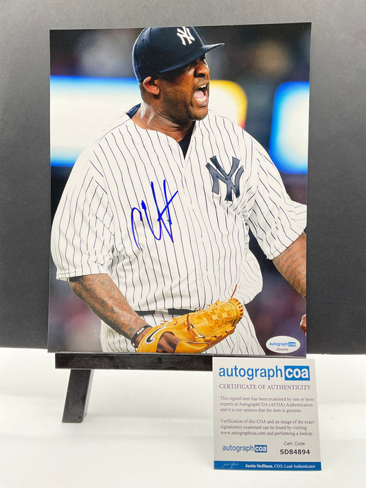 CC Sabathia Yankees signed photo 8x10 ACOA