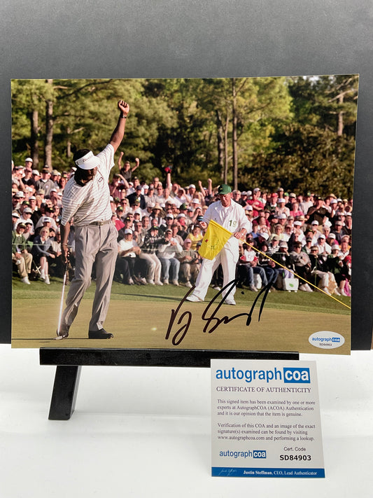 Vijay Singh Masters signed photo 8x10 ACOA Golf