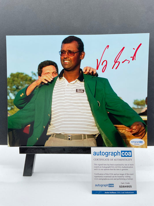 Vijay Singh Masters signed photo 8x10 ACOA Golf