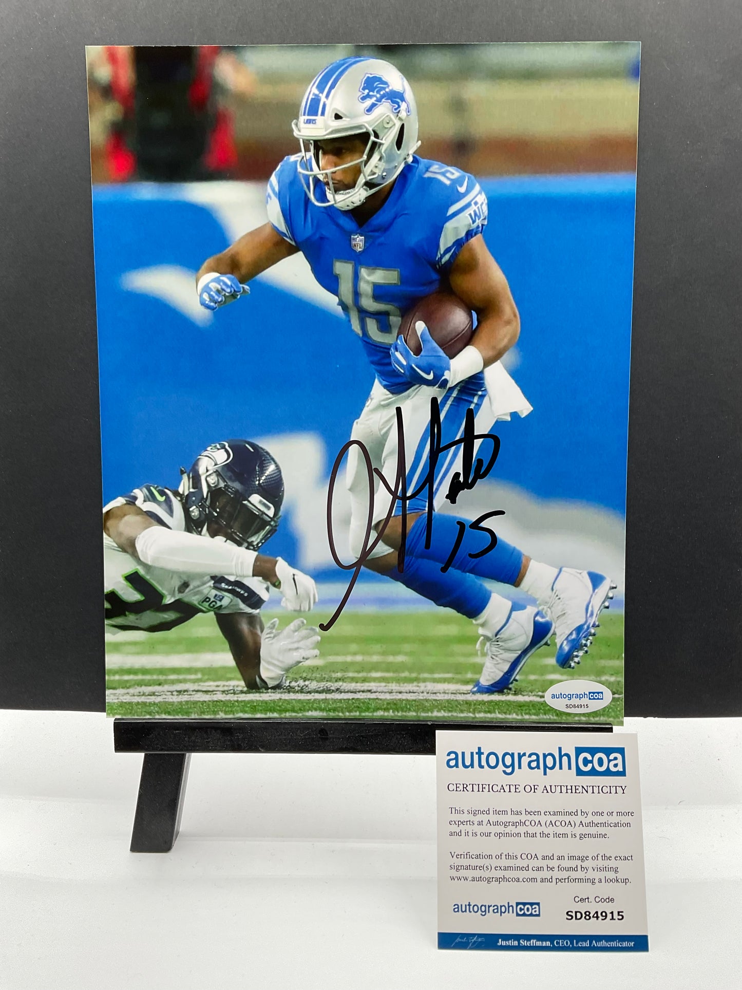 Golden Tate Detroit Lions signed photo 8x10 ACOA NFL