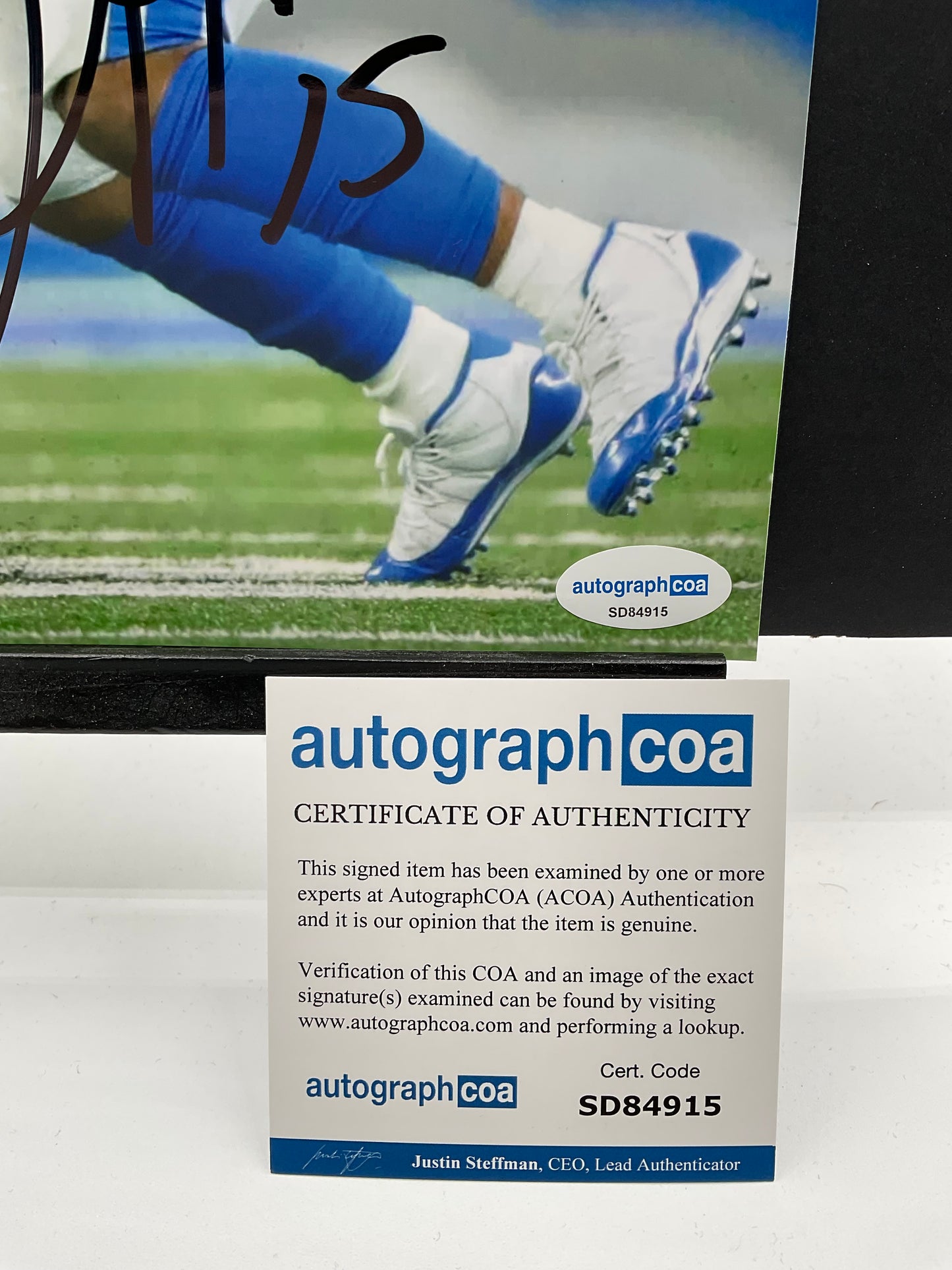 Golden Tate Detroit Lions signed photo 8x10 ACOA NFL